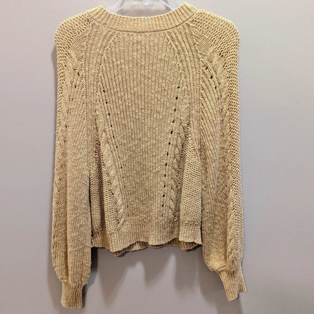 American Eagle Outfitters Women's Mustard Yellow Sweater Medium